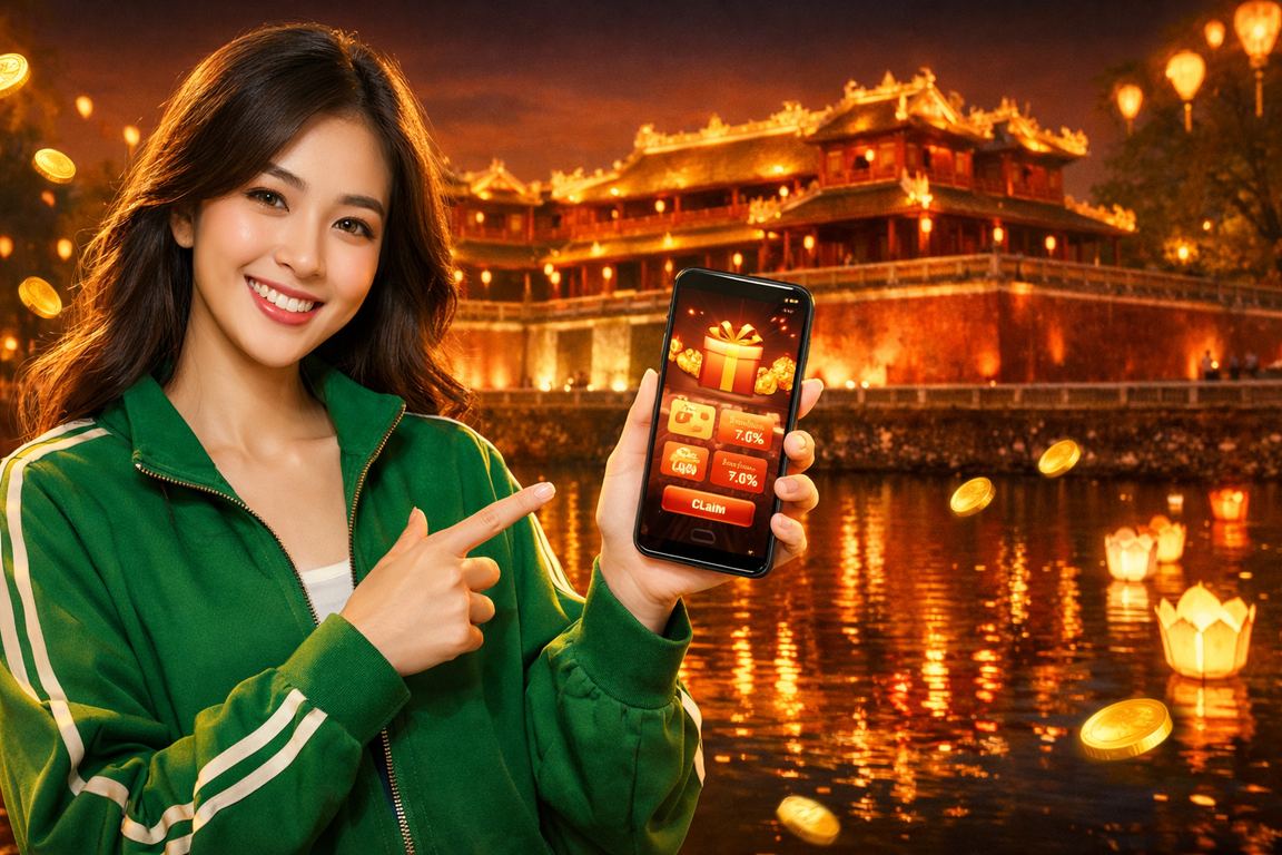 Thành viên VIP nhận thưởng tại chợ đêm Huế với ứng dụng f168bet