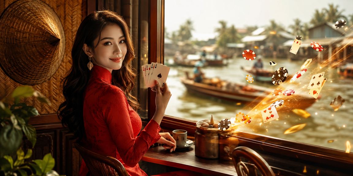 Nhóm bạn chơi bài và cá cược trong không khí sôi động vùng đồng bằng sông Cửu Long